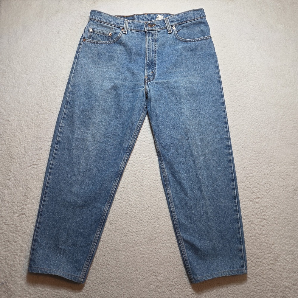 VTG 90s Levi 550 Jeans Men 36x27 Relaxed Fit Tapered Leg Pants Made in USA